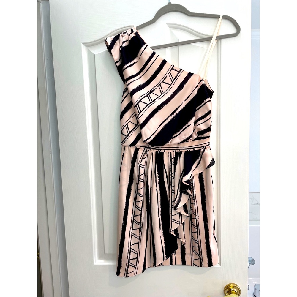 BCBGeneration One-Shoulder Patterned Dress (Size 2)